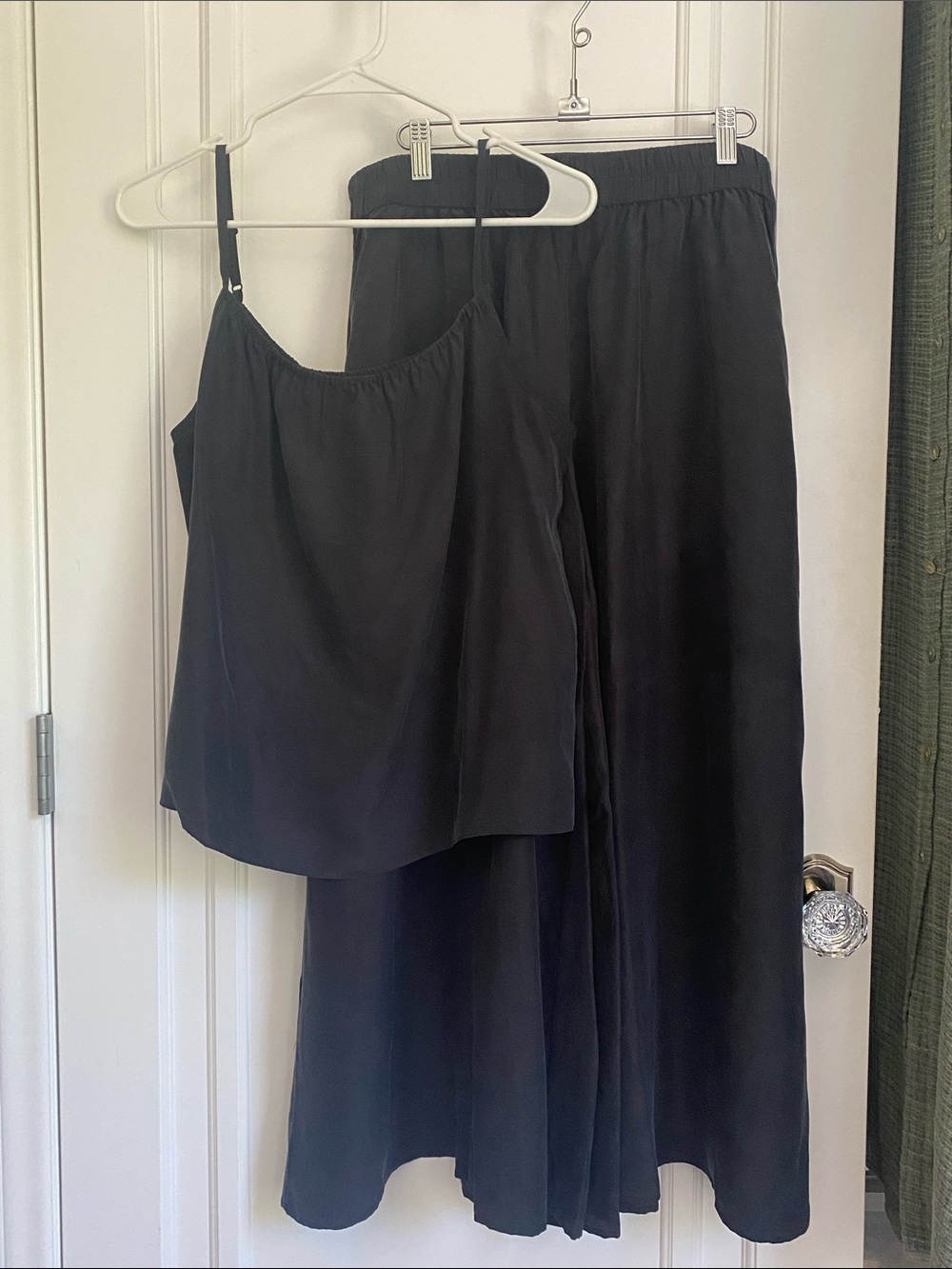 Eileen Fisher Black Cami and Pant Set